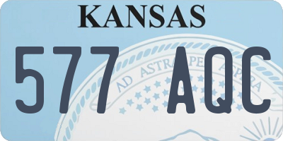 KS license plate 577AQC