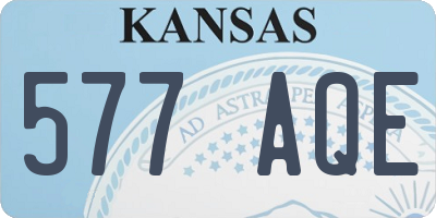 KS license plate 577AQE