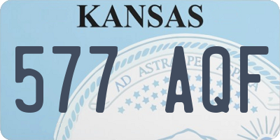KS license plate 577AQF