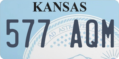 KS license plate 577AQM