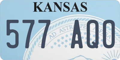 KS license plate 577AQO