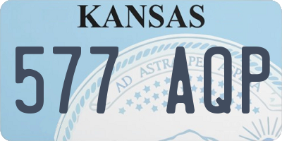 KS license plate 577AQP