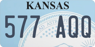 KS license plate 577AQQ