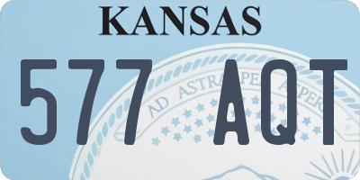 KS license plate 577AQT