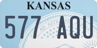 KS license plate 577AQU