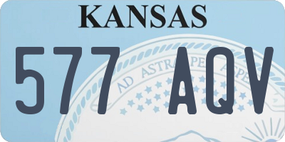 KS license plate 577AQV