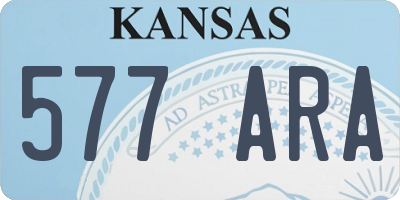 KS license plate 577ARA