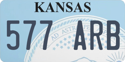 KS license plate 577ARB