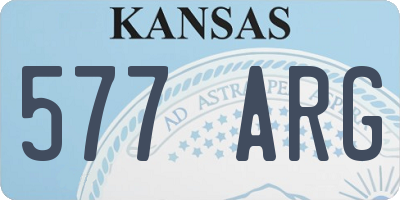 KS license plate 577ARG