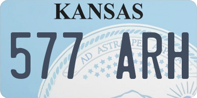 KS license plate 577ARH