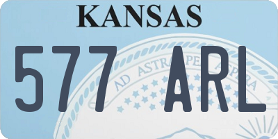 KS license plate 577ARL
