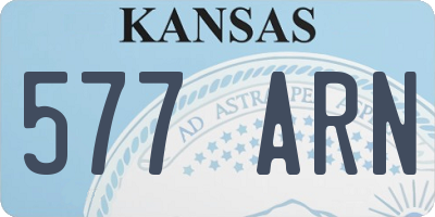 KS license plate 577ARN