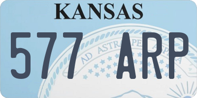 KS license plate 577ARP
