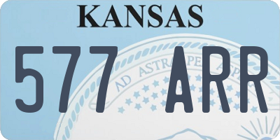 KS license plate 577ARR