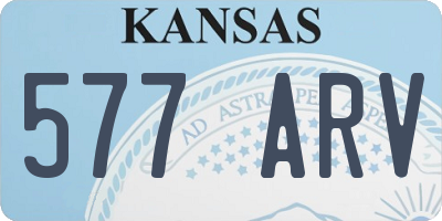 KS license plate 577ARV