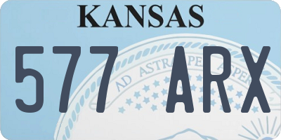 KS license plate 577ARX