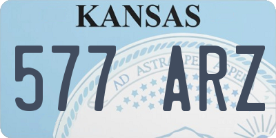 KS license plate 577ARZ