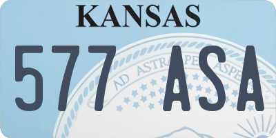 KS license plate 577ASA