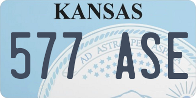 KS license plate 577ASE
