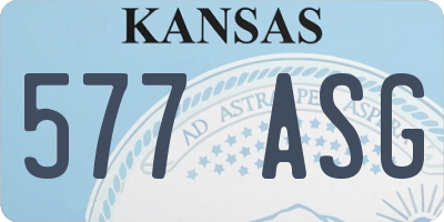KS license plate 577ASG