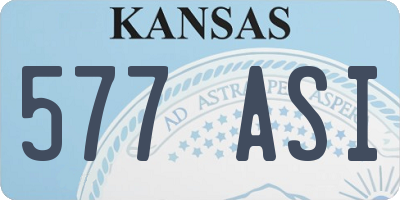 KS license plate 577ASI