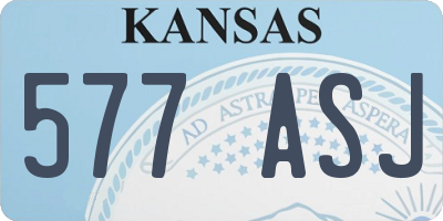 KS license plate 577ASJ