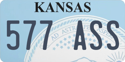KS license plate 577ASS