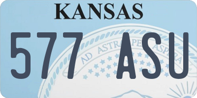 KS license plate 577ASU