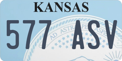 KS license plate 577ASV