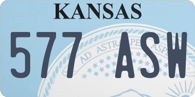 KS license plate 577ASW