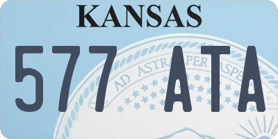 KS license plate 577ATA