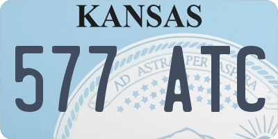 KS license plate 577ATC