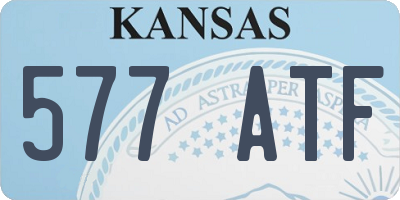 KS license plate 577ATF