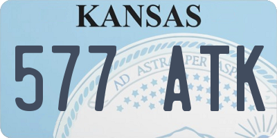 KS license plate 577ATK