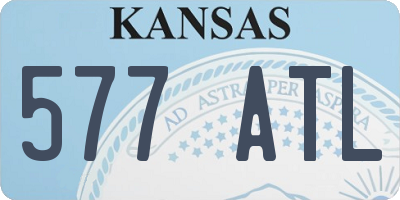 KS license plate 577ATL