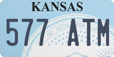 KS license plate 577ATM
