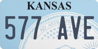 KS license plate 577AVE