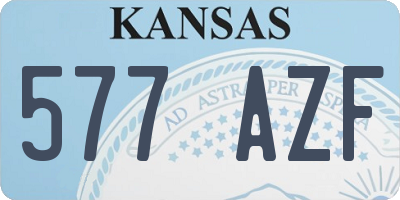KS license plate 577AZF