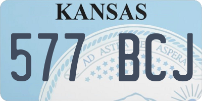 KS license plate 577BCJ