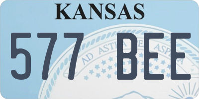 KS license plate 577BEE