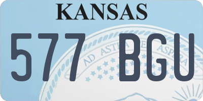 KS license plate 577BGU