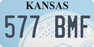 KS license plate 577BMF