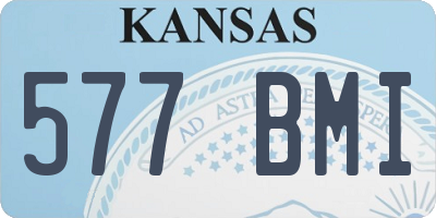 KS license plate 577BMI