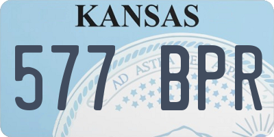 KS license plate 577BPR