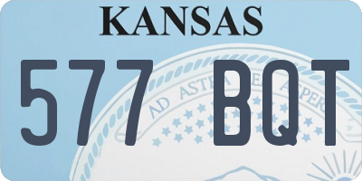 KS license plate 577BQT