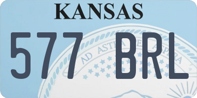 KS license plate 577BRL