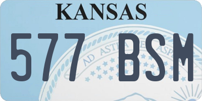 KS license plate 577BSM