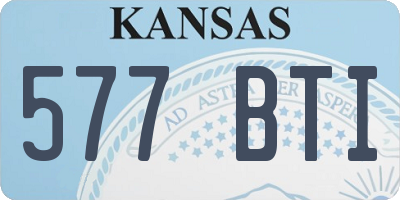 KS license plate 577BTI