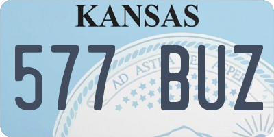 KS license plate 577BUZ