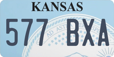 KS license plate 577BXA